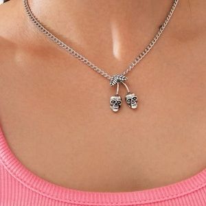 skull cherry necklace